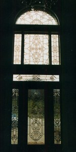 Leaded glass door by State of the Art Stained Glass Studio
